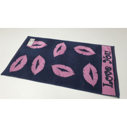 Полотенце Поцелуйчики розовое