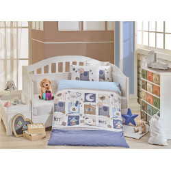 Детское постельное белье Sweet Home Голубое Hobby