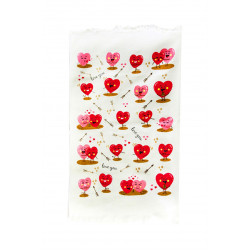 Кухонное махровое полотенце Любовь розовая IzziHome