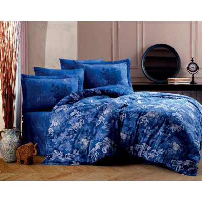 Комплект постельного белья Exclusive Sateen ADELE синее Hobby