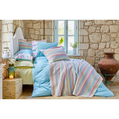 Набор постельное белье с покрывалом Mood ZigZag Karaca Home