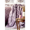 Набор постельное белье с покрывалом + плед Chester murdum фиолетовый Karaca Home