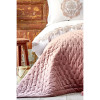 Набор постельное белье с покрывалом + плед Chester pudra пудра Karaca Home