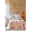 Набор постельное белье с покрывалом + плед Desire pudra пудра Karaca Home