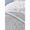 Набор постельное белье с покрывалом + плед Kaori gri серый Karaca Home