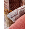 Набор постельное белье с покрывалом + плед Maryam bordo бордовый Karaca Home