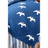 Набор постельное белье с покрывалом Albatros lacivert синий Karaca Home