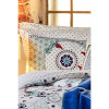 Набор постельное белье с покрывалом Aybala bordo бордовый Karaca Home