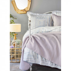 Набор постельное белье с покрывалом Nova mavi голубой Karaca Home