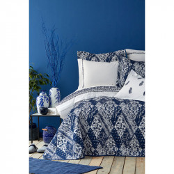Набор постельное белье с покрывалом Urla mavi голубой Karaca Home
