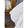 Набор постельное белье с покрывалом пике Carla ekru молочный Karaca Home