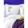 Набор постельное белье с пледом Fertile lila лиловый Karaca Home