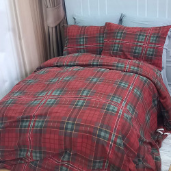 Подростковое постельное белье Фланель Шотландия красная MERISET
