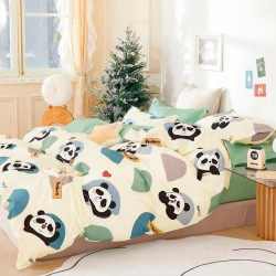 Подростковое постельное белье Зеленые панды Бязь Люкс MERISET