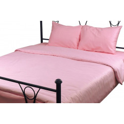 Однотонное постельное белье 1.137К Розовое РУНО