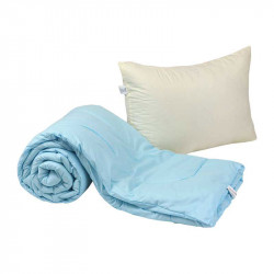 Набор одеяло + подушка 140 52 СЛБ Блакитно-молочний РУНО