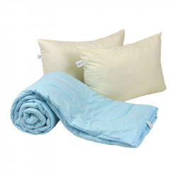 Набор одеяло + подушка 200 52 СЛБ Блакитно-молочний РУНО