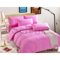 Однотонное постельное белье на резинке Бязь Розовое SELENA
