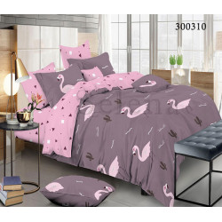 Подростковое постельное белье Крупный фламинго Сатин SELENA