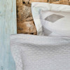 Набор постельное белье с покрывалом + плед Lauro gri серый Karaca Home