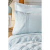 Набор постельное белье с одеялом Carissa сатин mavi голубой Karaca Home